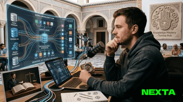 AI YouTube video production workflow showing script, voiceover, visuals, and editing stages connected in sequence