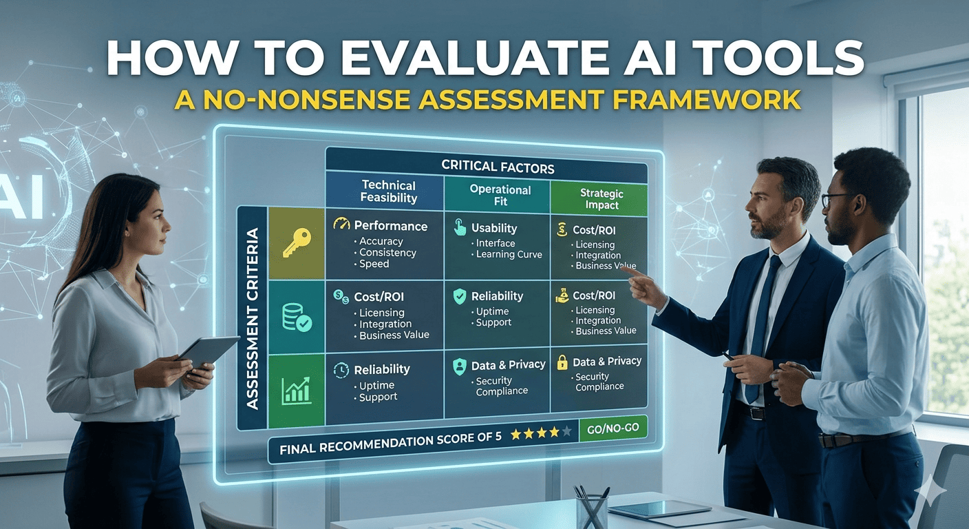 How to Evaluate AI Tools: A No-Nonsense Assessment Framework