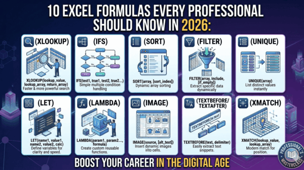 10 Excel Formulas Every Professional Should Know in 2026