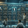 Grid of seven tool logos — TradingView, TrendSpider, MetaTrader, Capitalise.ai, TradeAlgo, Tickeron, QuantConnect — each with a category label below: Charting, AI Analysis, Execution, No-Code, Macro Signals, Pattern Recognition, Quant Development.