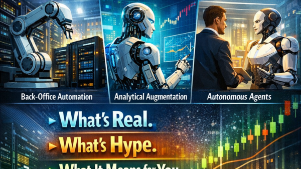 AI is changing banking and markets at three levels — back-office automation, analytical augmentation, and autonomous agents. Here's what's real, what's hype, and what it means for you.