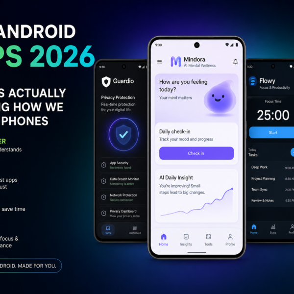 new android apps 2026, best android apps 2026, innovative android apps, android 17, gemini android assistant, openclaw android app, android ai agents, android security 2026, android xr, on-device ai apps, android automation apps / tasker, live threat detection android,