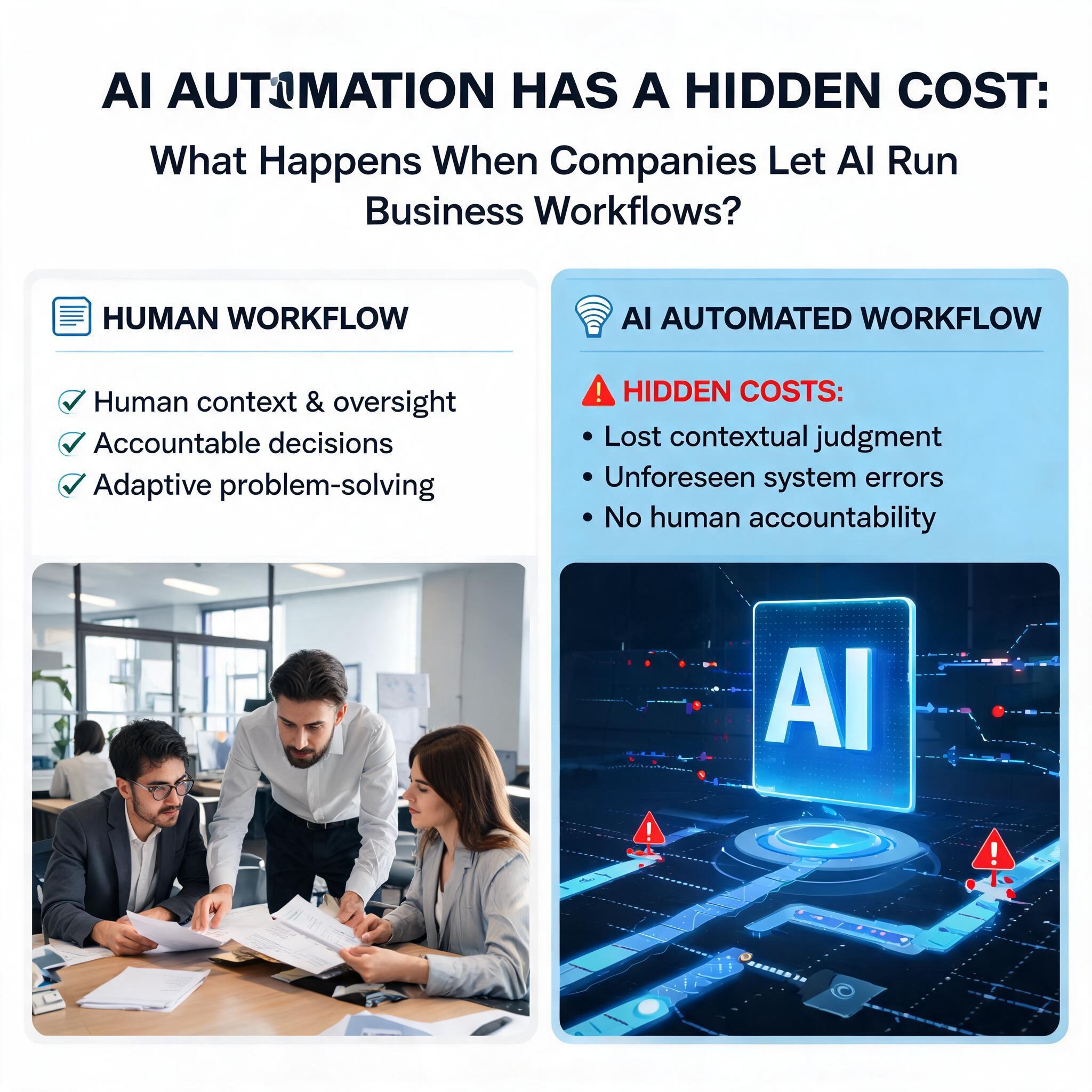 AI Automation Has a Hidden Cost: What Happens When Companies Let AI Run Business Workflows?