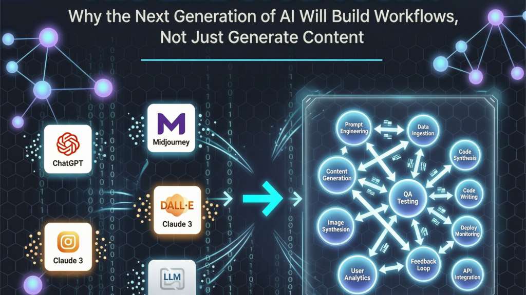 Why the Next Generation of AI Will Build Workflows, Not Just Generate Content