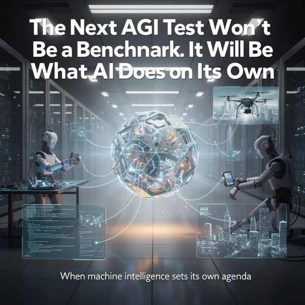 The Next AGI Test Won't Be a Benchmark. It Will Be What AI Does on Its Own